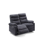 Divano 2 posti con 2 recliner elettrici colore grigio scuro - Brienz