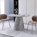 Table ronde fixe couleur ciment 100x75.5H cm - Grei
