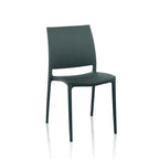 Set 4 Stühle aus Polypropylen, ergonomisches Design, Farbe Graumetallic - Curtis