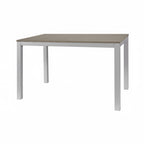 Rechteckiger Tisch 120x80, weißes Gestell und graue Lärche-Platte, Monster