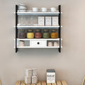 Scaffale da parete 80x75 cm con mensole e cassetto - Severo