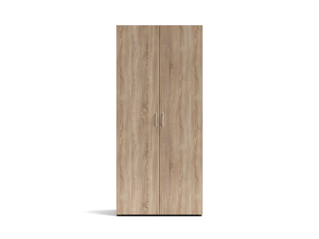 Holzschrank mit zwei Türen 80x177h cm Farbe Sonoma Eiche - Seba