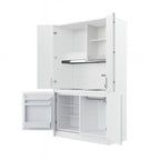 Cuisine escamotable compacte avec électroménager blanc 125x62x208H - Fold Evolution