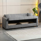 Divano letto con contenitore colore grigio 213x81x83H Moon