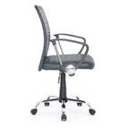 Poltrona ufficio base cromata colore nero Asgar