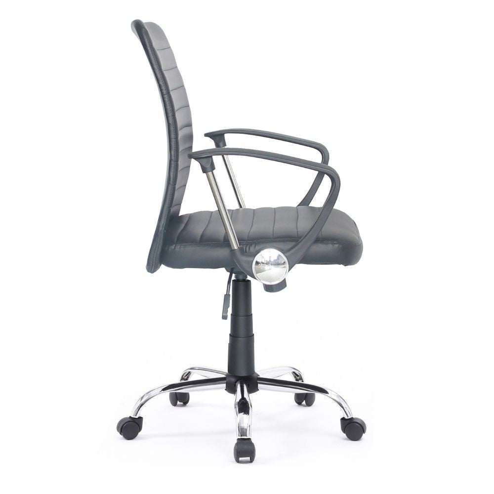 Poltrona ufficio base cromata colore nero Asgar