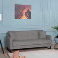Divano letto con contenitore 3 posti in vellutino colore grigio - Legen