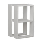 Comodino due ripiani 34x30x55h colore bianco Lonie