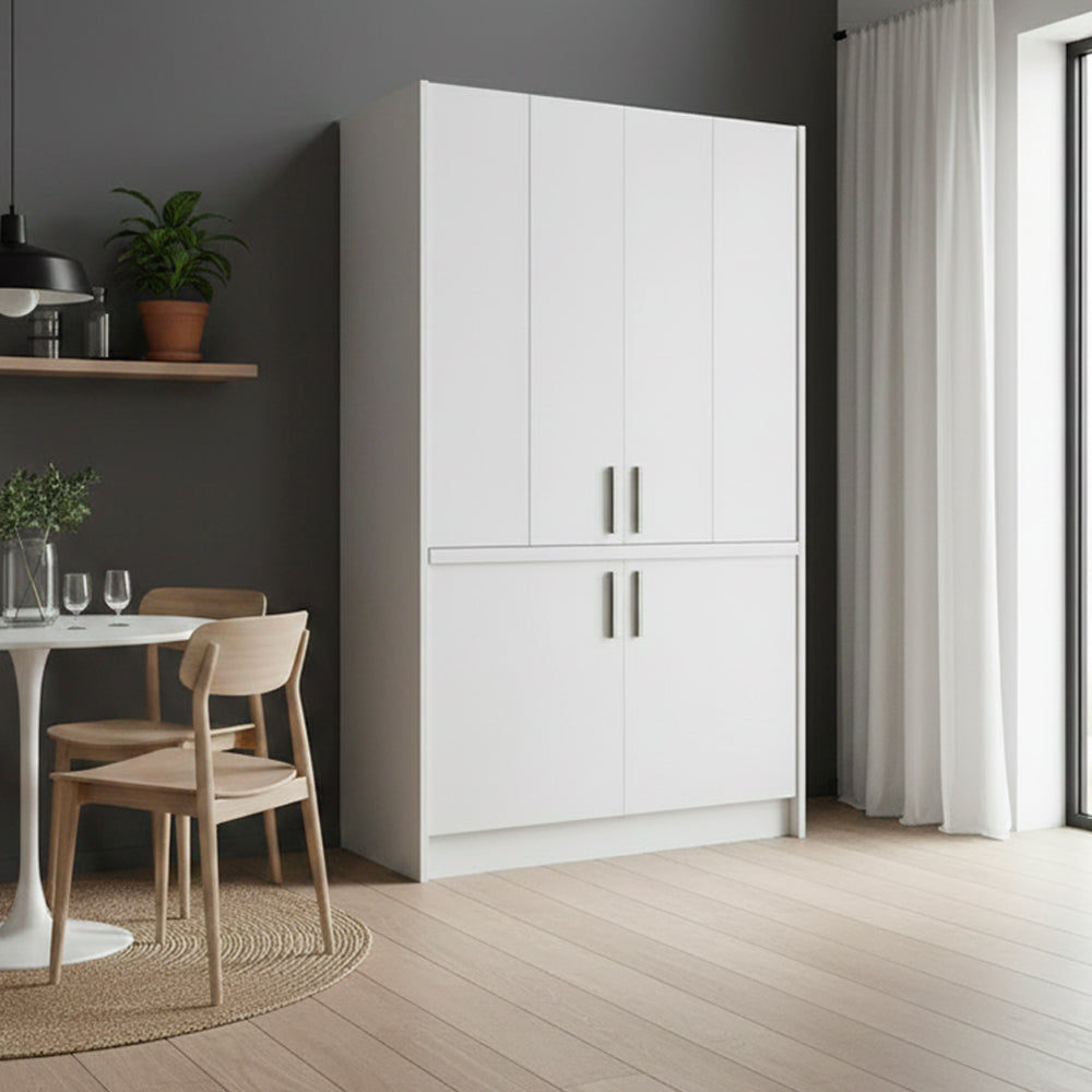 Cucina a scomparsa completa di elettrodomestici bianco 125 cm - Fold