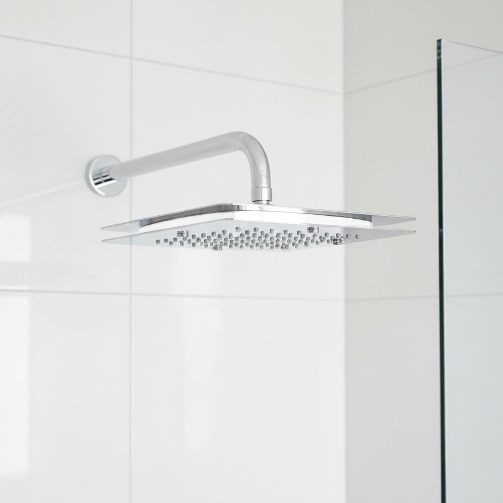 Soffione doccia cromato quadrato Acquafondente
