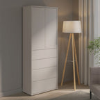 Mobile multiuso 4 cassetti e 2 ante  colore cashmere 75x35x192 Medea