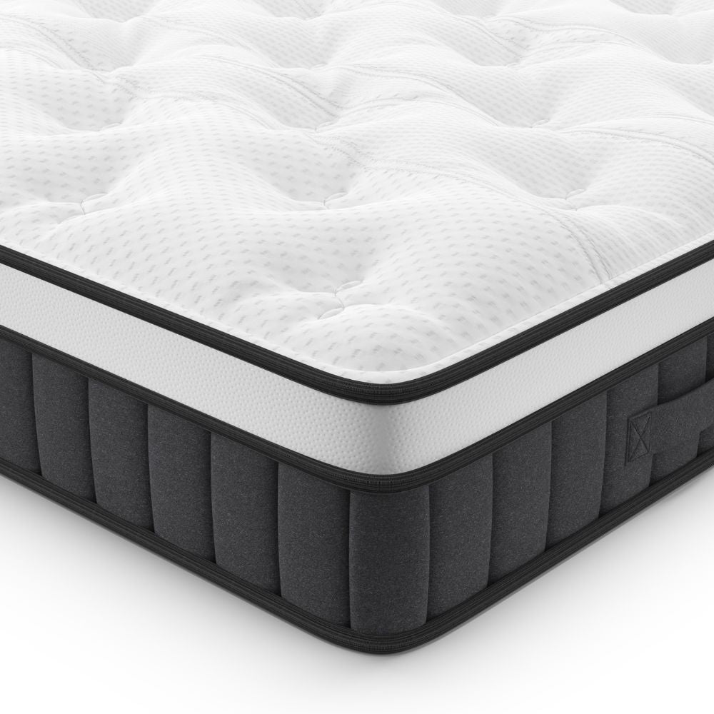 Matelas double à ressorts ensachés et tissu tricoté 160x190x21H Pici