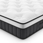 Matelas simple à ressorts ensachés et tissu tricoté 80x190x21H Pici