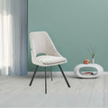 Lot de 2 chaises Blauss en tissu écru avec coussin rembourré