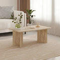 Tavolino da salotto 100x60 cm colore travertino con bordi arrotondati Sam
