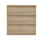 Cassettiera 3 cassetti colore rovere 77.2x42.2x80H Morgan