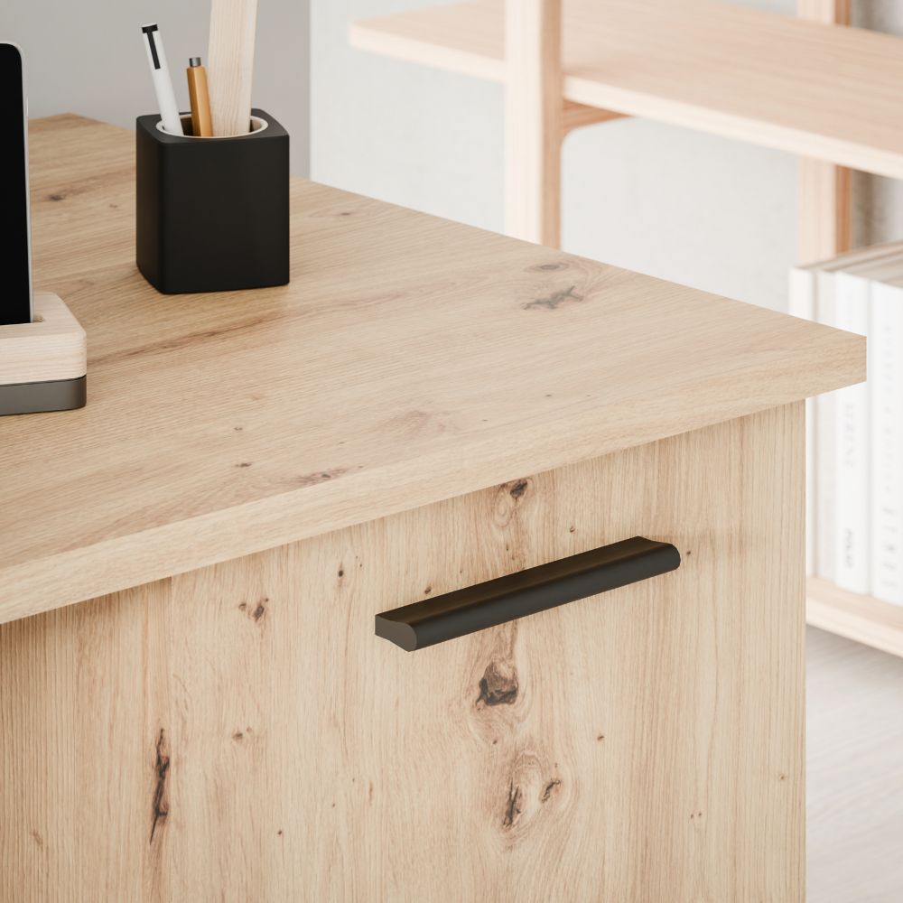 Scrivania con 3 cassetti e un’anta 138x60x75 colore rovere Domitilla
