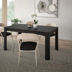 Tavolo rettangolare allungabile 160/206 cm con allunga centrale colore nero Mono