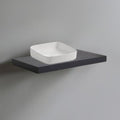 Badezimmer-Konsole in Anthrazit 80x48 cm mit weißem Aufsatzwaschbecken