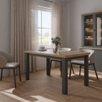 Tavolo allungabile  150/200 cm colore grigio scuro e rovere Essenza