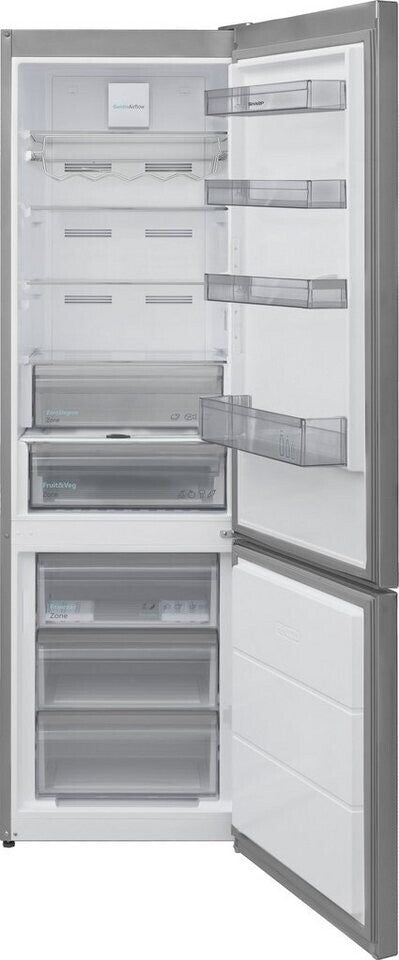 KÜHL-GEFRIERKOMBINATION 367 l (266 + 101) 201 CM INOX SHARP ABM 59,5x65x201