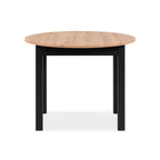 Tavolo rotondo allungabile colore quercia e nero 100x76H cm - Circe