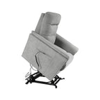 Poltrona alzapersona 2 motori con roller bar e tessuto idrorepellente grigio AlessiaLux