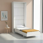Letto singolo a scomparsa colore bianco 104x221H cm - Happy