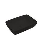 Lavabo da appoggio in ceramica nero opaco senza foro miscelatore 59x40x14.5H 9440B