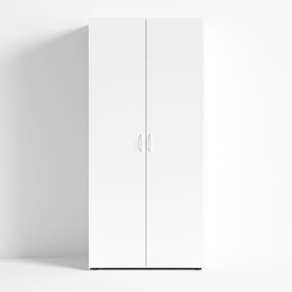 Armadio con 2 ante e appendiabiti colore bianco 80x177H cm - Seba2