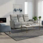 Divano recliner 3 posti elettrico in tessuto grigio 186 cm Softwave