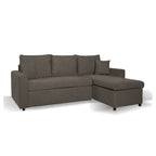 Divano angolare con penisola reversibile Golf e letto estraibile tessuto Enjoy 9 Khaki