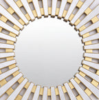 Specchio decorativo rotondo da parete 55x55 cm oro a raggiera MRTDYY20217GOLD