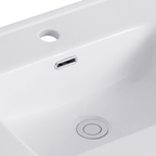 Lavabo consolle da appoggio 61x36.5 cm in ceramica bianco lucido LAV9060ES