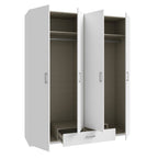 Armoire 4 portes 1 tiroir coloris blanc 177.5x54x210.5H Arcadia