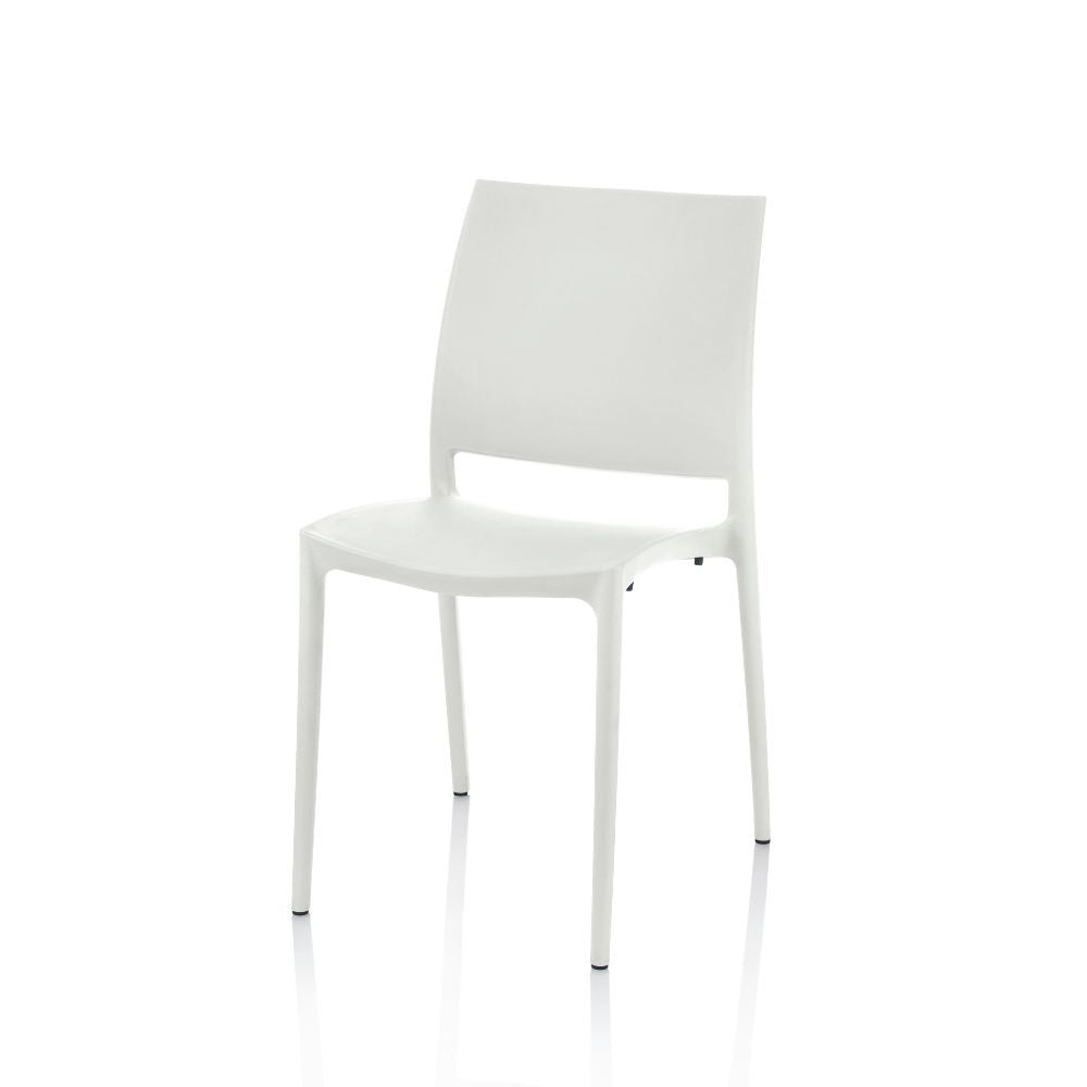 Set 4 sedie polipropilene colore bianco Curtis