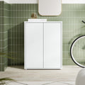 Meuble multi-usage 2 portes coloris gris clair 74.5x35x99 Medea