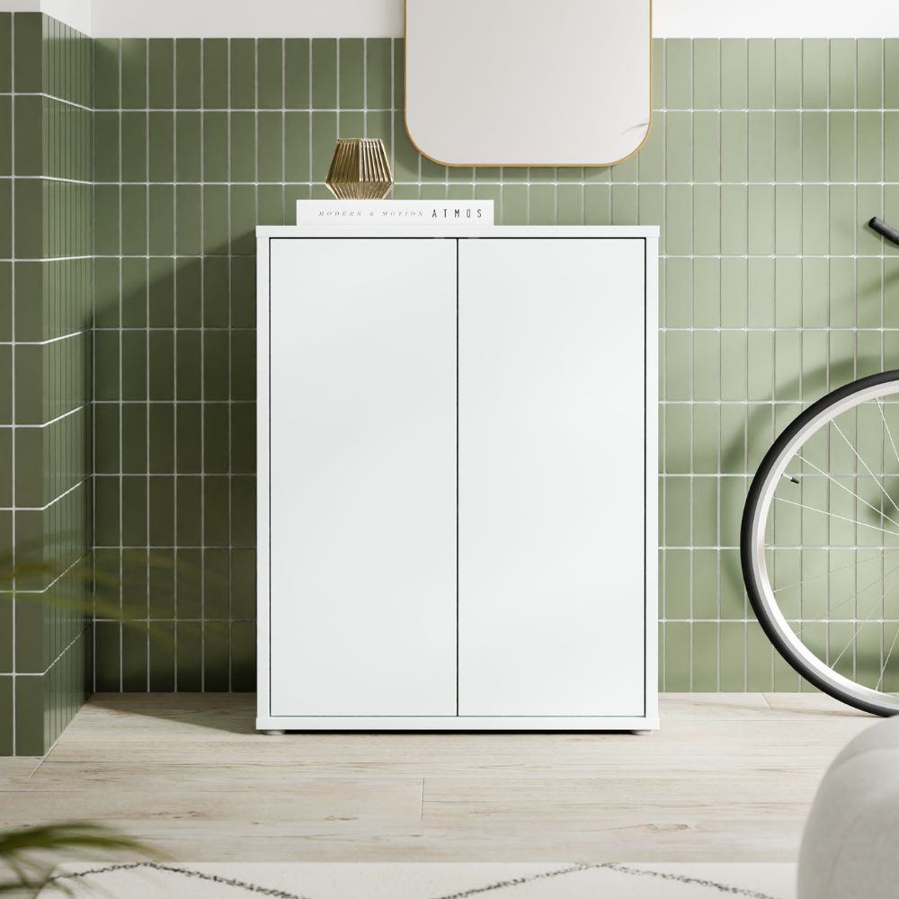 Mobile multiuso 2 ante colore grigio chiaro 74.5x35x99 Medea