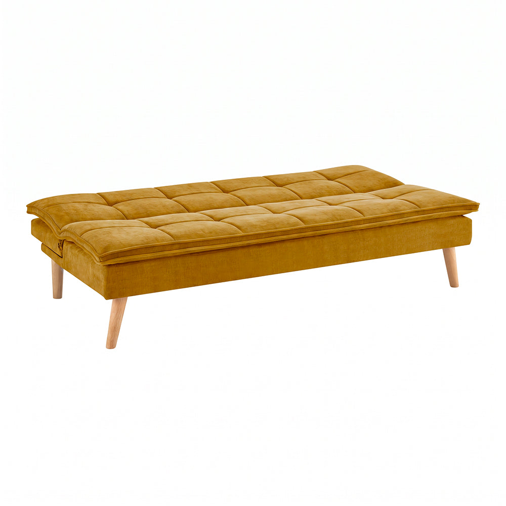 Divano letto 3 posti colore senape 182x88x80HE Lunaria