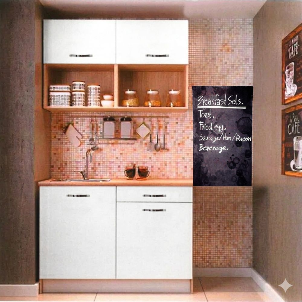 Cucina 120 cm rovere e bianco opaco con lavello incluso Cuneo