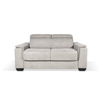 Divano letto 2 posti in tessuto grigio chiaro Mercurio 194x83x97H
