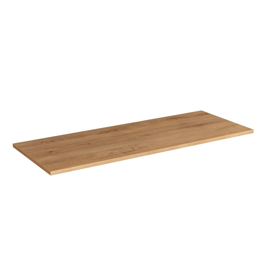 Piano per lavabo bagno rettangolare idrorepellente colore rovere 80x46 cm