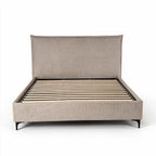 Letto matrimoniale con contenitore in tessuto tortora Line