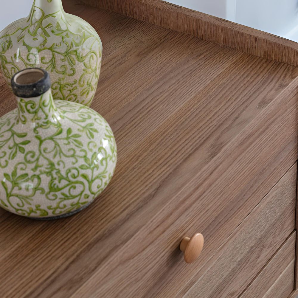 Madia 2 ante e 3 cassetti con vani a giorno colore rovere miele 206x85H cm - Dolce