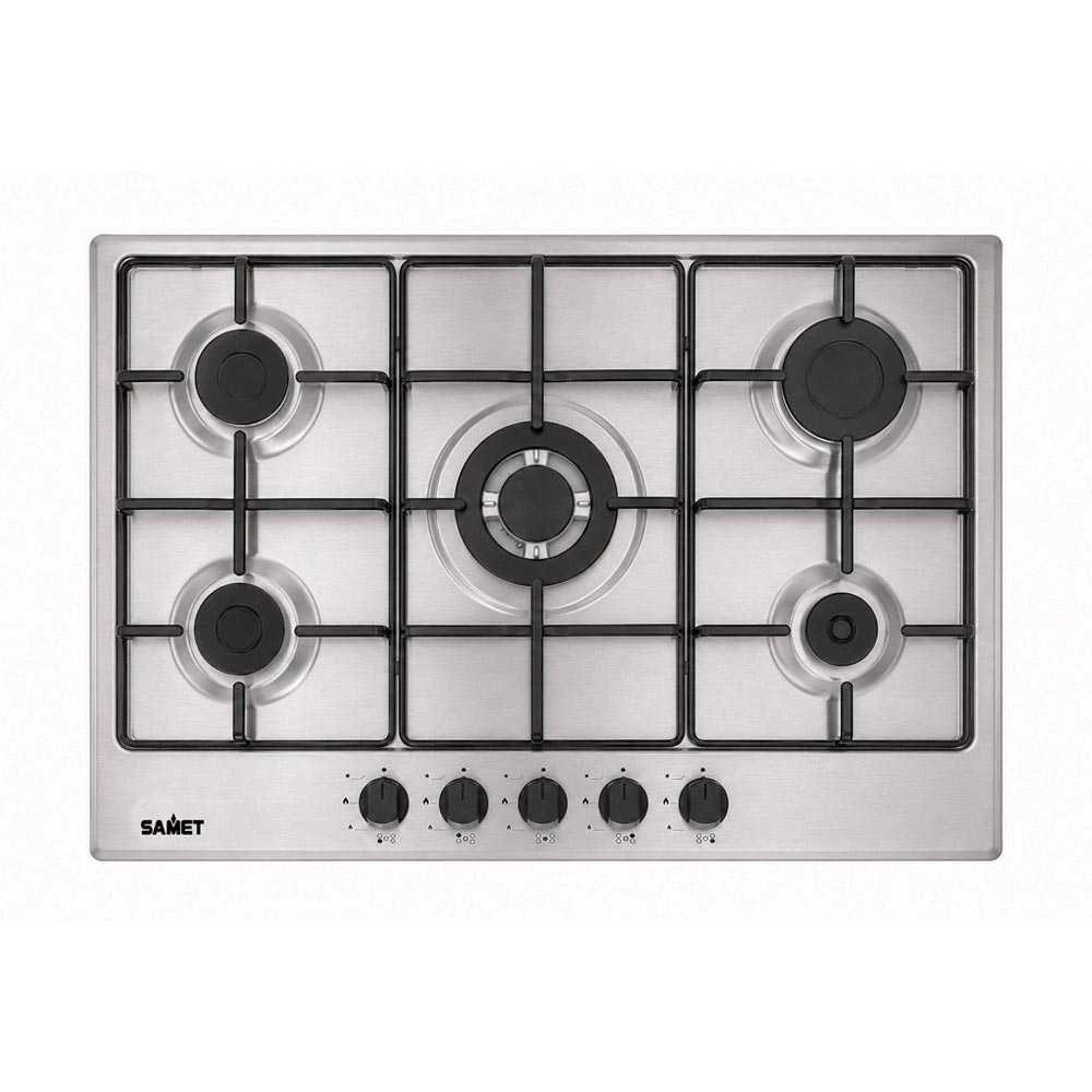 Table de cuisson en acier inoxydable à 5 brûleurs 70 cm - Samet Ercole