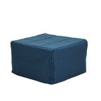 Pouf trasformabile in letto rivestimento in tessuto colore blu - Vega