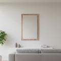 Specchiera rettangolare con cornice rovere 105x60 cm. 0663