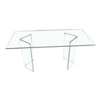 Table en verre transparent trempé 160x75H - Nespolo