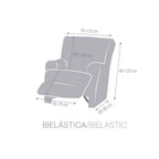Copripoltrona recliner 70-110 cm colore grigio - Jaz