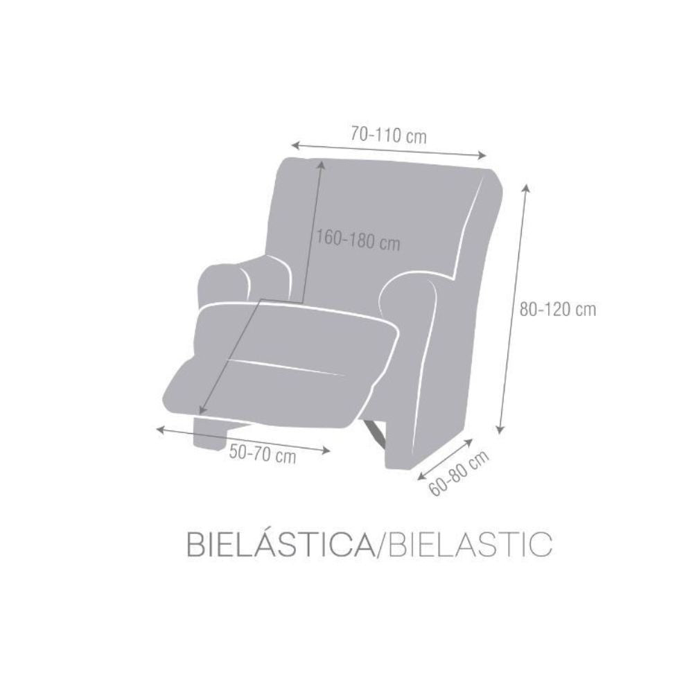 Copripoltrona recliner 70-110 cm colore grigio - Jaz